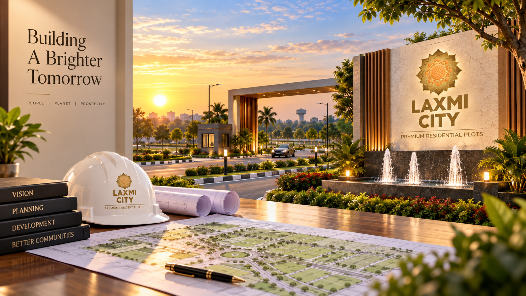 Laxmi City entrance and project planning